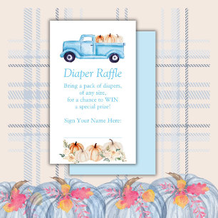 Carte D'accompagnement Billet Blue Boy Little Citrouille Déchets Raffle