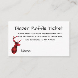 Carte D'accompagnement Billet Buffalo Plaid Woodland Diaper