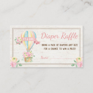 Carte D'accompagnement Billet chaud floral rose de tombola de