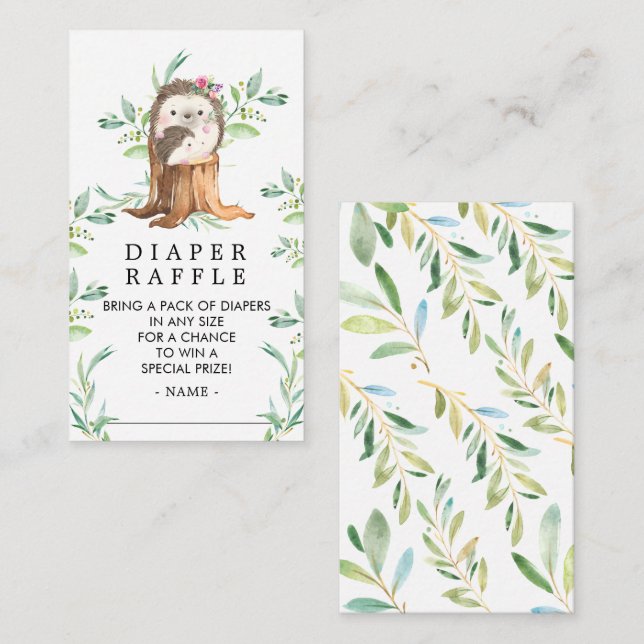 Carte D'accompagnement Billet chic Baby shower chevalet rabat (Devant / Derrière)