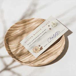 Carte D'accompagnement Billet citrouille Baby shower épice roulette