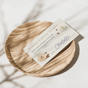 Carte D'accompagnement Billet citrouille Baby shower épice  roulette