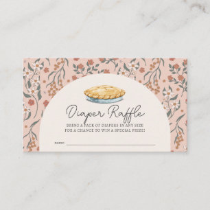 Carte D'accompagnement Billet Cutie Pie Rose Floral Baby Diaper Raffle