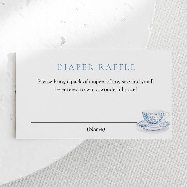Carte D'accompagnement Billet de Baby shower à café bleu Repas de papier (Créateur téléchargé)
