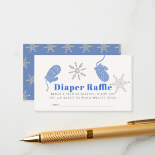 Carte D'accompagnement Billet de Baby shower Béanie Bleue Bébé