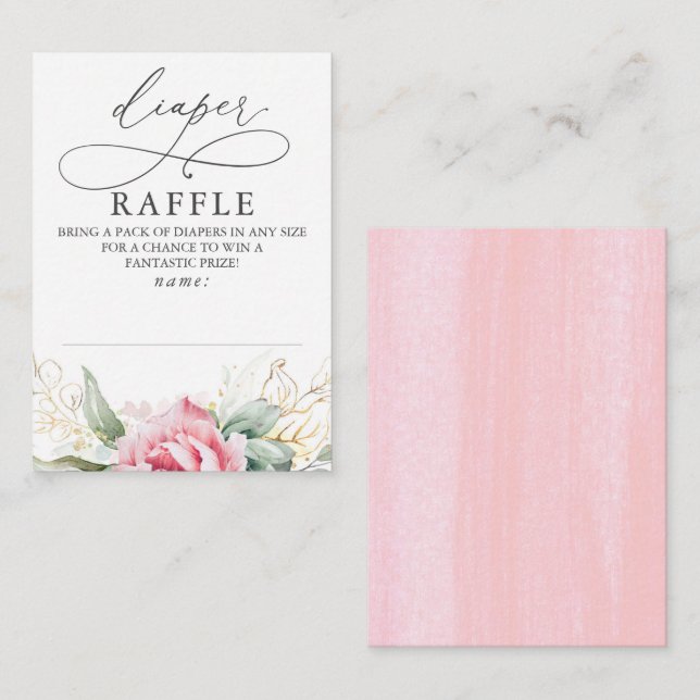 Carte D'accompagnement Billet de Baby shower de carafe de couches (Devant / Derrière)