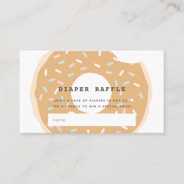 Carte D'accompagnement Billet de Baby shower de couches de caramel (Devant)
