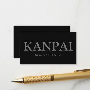 Carte D'accompagnement Billet de boissons gratuites japonais "Kanpai" en 