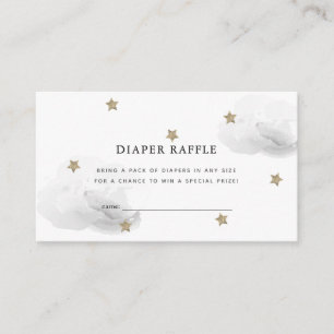 Carte D'accompagnement Billet de rabat à Baby shower nuageux Star & Grey