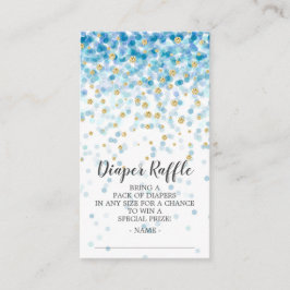 Carte D'accompagnement Billet de rabat au Baby shower Confetti Bleu