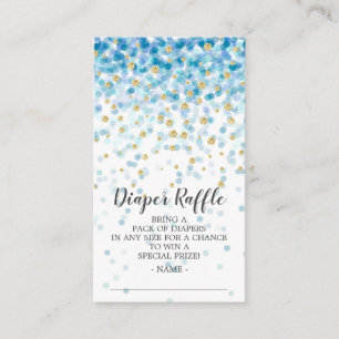 Carte D'accompagnement Billet de rabat au Baby shower Confetti Bleu