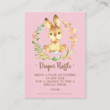 Billet de rabat au Baby shower de lapin doux