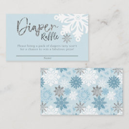 Carte D'accompagnement Billet de rabat au Baby shower d'hiver bleu