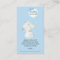 Billet de rabat au Baby shower doux à l'éléphant
