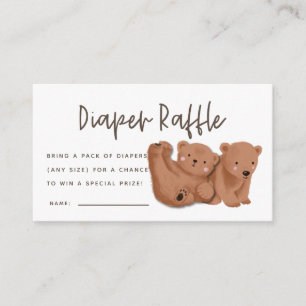 Carte D'accompagnement Billet de rabat Baby shower de couches jumelles mi
