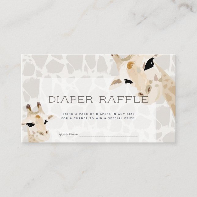 Carte D'accompagnement Billet de rabat Baby shower Giraffe (Devant)