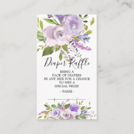 Carte D'accompagnement Billet de rabat de Baby shower floral Lavender