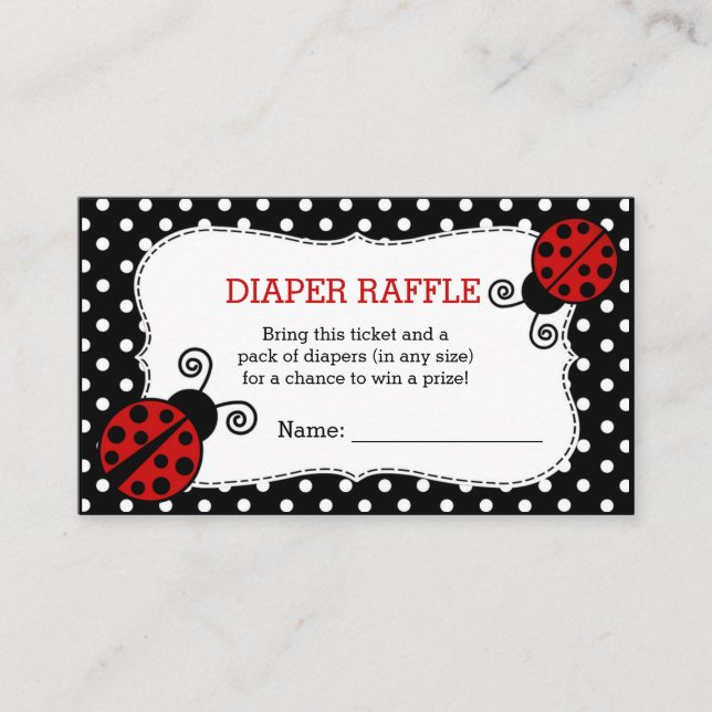 Carte D'accompagnement Billet de rabat de Baby shower Ladybug (Devant)