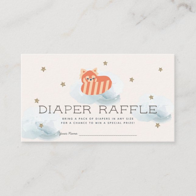 Carte D'accompagnement Billet de rabat de Baby shower Red Panda (Devant)