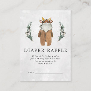 Carte D'accompagnement Billet de rabat de couches de Baby shower  Rinder