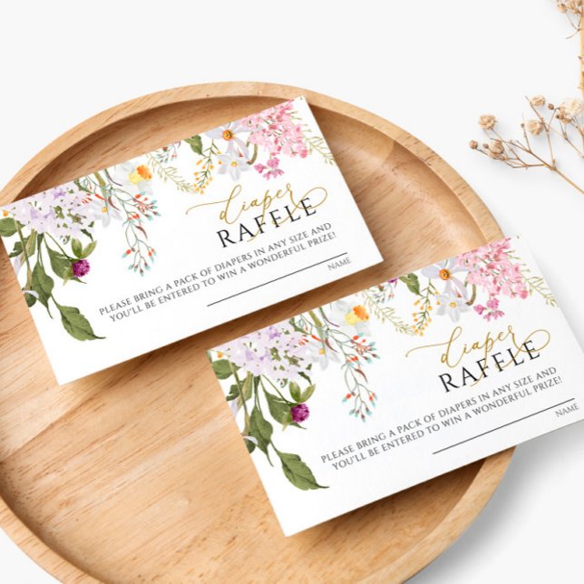 Carte D'accompagnement Billet de rabat fleur sauvage (Créateur téléchargé)