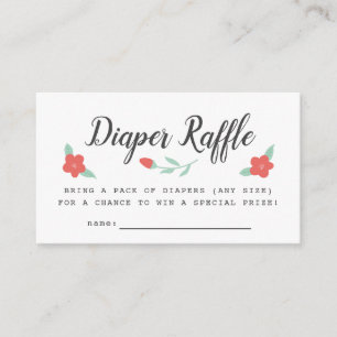 Carte D'accompagnement Billet de rabat floral rose blanc
