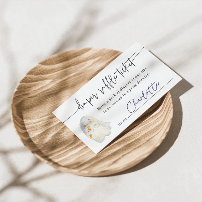 Carte D'accompagnement Billet de rabat Halloween Baby shower fantôme (Créateur téléchargé)