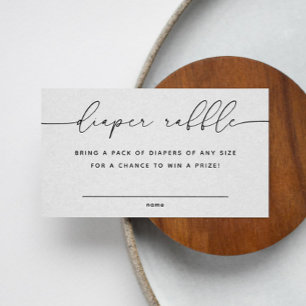 Carte D'accompagnement Billet de rabat minimaliste Baby shower de script