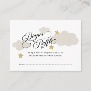 Carte D'accompagnement Billet de rabat Repas Stars Baby shower Cloud