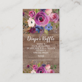 Carte D'accompagnement Billet de rabat Rustique Baby shower Floral