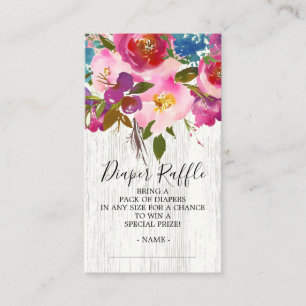 Carte D'accompagnement Billet de rabat Rustique Baby shower Floral