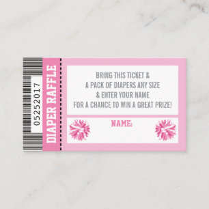 Carte D'accompagnement Billet de rabat, Sports, Pom Pom, Baby shower
