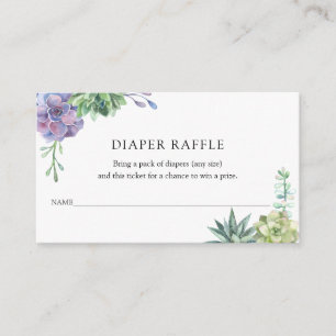 Carte D'accompagnement Billet de rabat succulent pour Baby shower