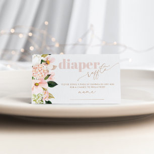 Carte D'accompagnement Billet de tirage au sort de baby shower rose pâle 