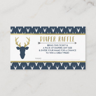 Carte D'accompagnement Billet de tombola de couche-culotte, cerf commun