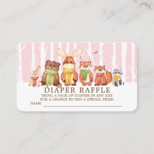 Carte D'accompagnement Billet de tombola de couche-culotte d'animaux de