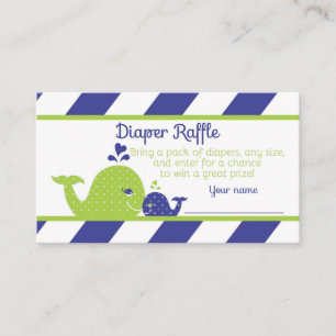 Carte D'accompagnement Billet de tombola de couche-culotte de baby shower