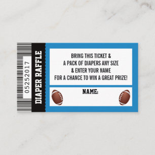 Carte D'accompagnement Billet de tombola de couche-culotte, sports, baby