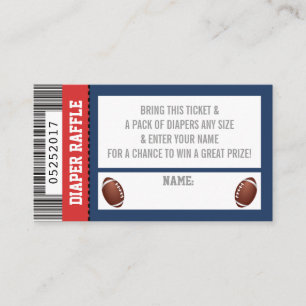 Carte D'accompagnement Billet de tombola de couche-culotte, sports, baby