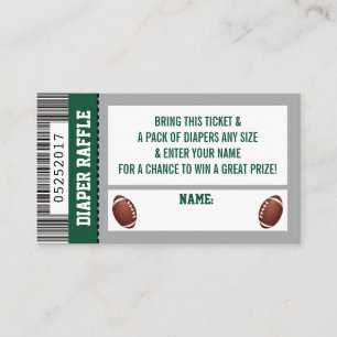 Carte D'accompagnement Billet de tombola de couche-culotte, sports, baby