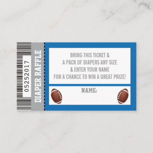 Carte D'accompagnement Billet de tombola de couche-culotte, sports, baby