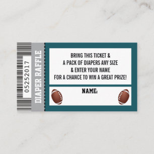 Carte D'accompagnement Billet de tombola de couche-culotte, sports, baby
