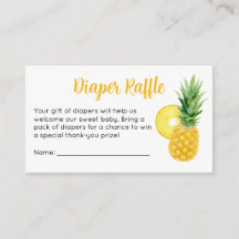 Billet de tombola de couche pour Baby Shower Anana