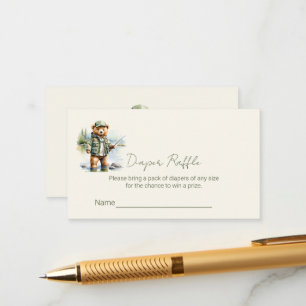 Carte D'accompagnement Billet de tombola de couche pour l'ours mignon à l