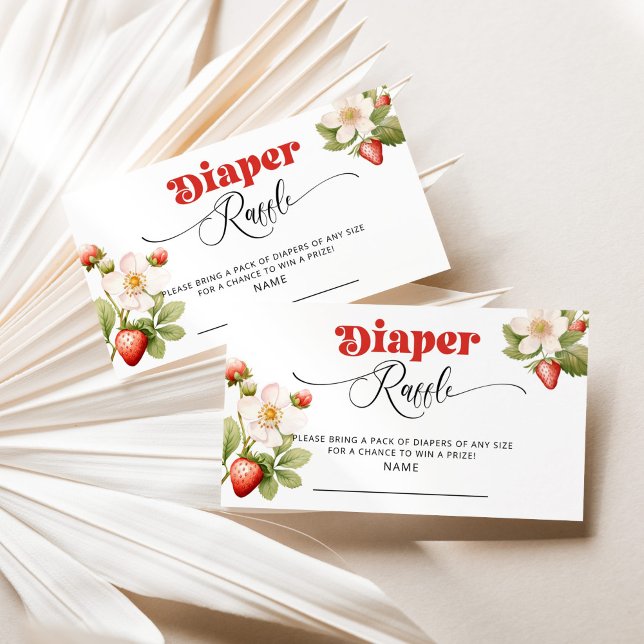 Carte D'accompagnement Billet de tombola de fraise (Créateur téléchargé)