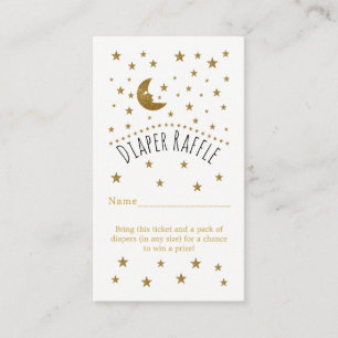Carte D'accompagnement Billet de tombola de lune d'or et de