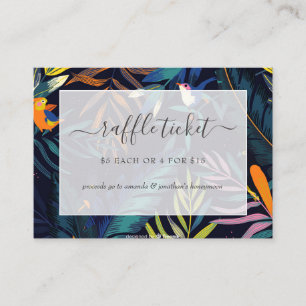 Carte D'accompagnement Billet de tombola de mariage tropical exotique