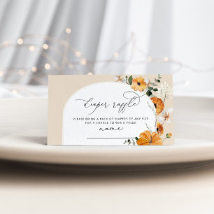 Carte D'accompagnement Billet de tombola de tombola Floral