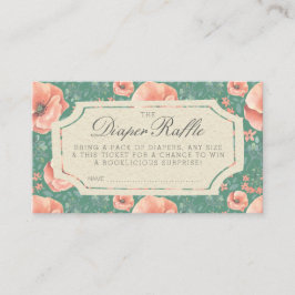 Carte D'accompagnement BILLET DIAPER RAFFLE | Baby shower Storybook