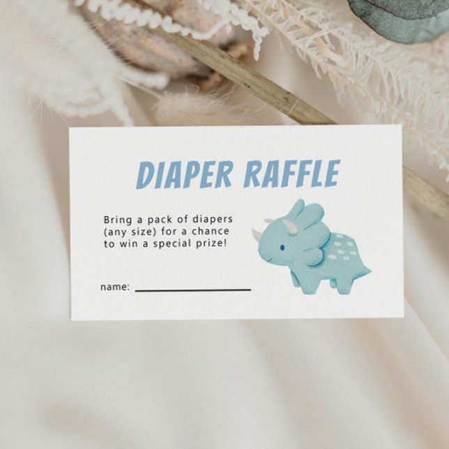 Carte D'accompagnement Billet Dinosaur Boy Baby shower Dinosaure Raffle (Créateur téléchargé)
